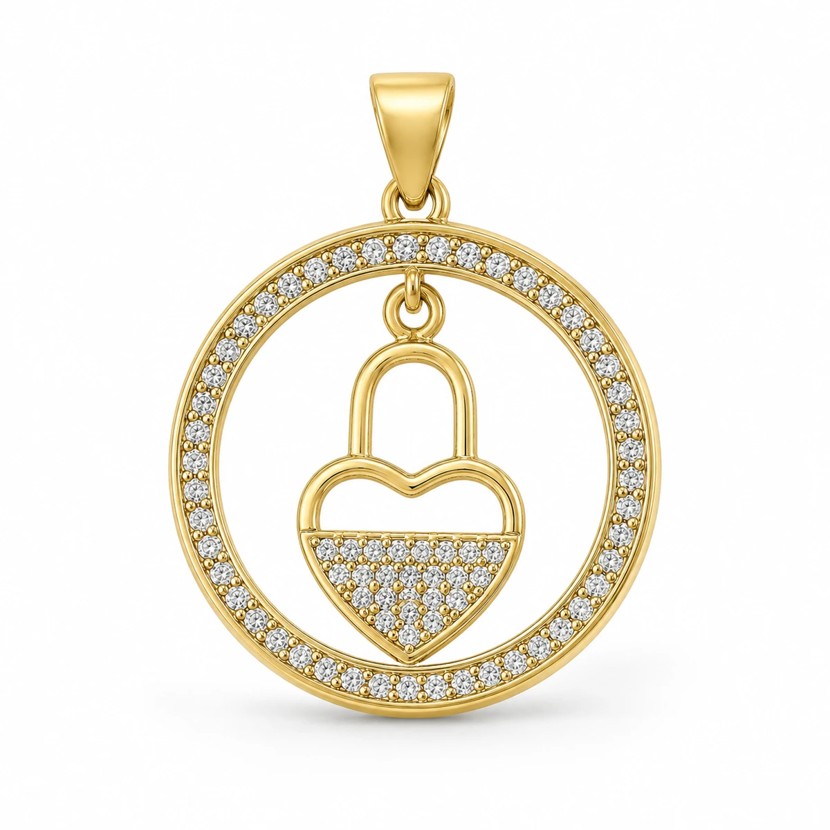 Crystal Lock & Heart Pendant Collection