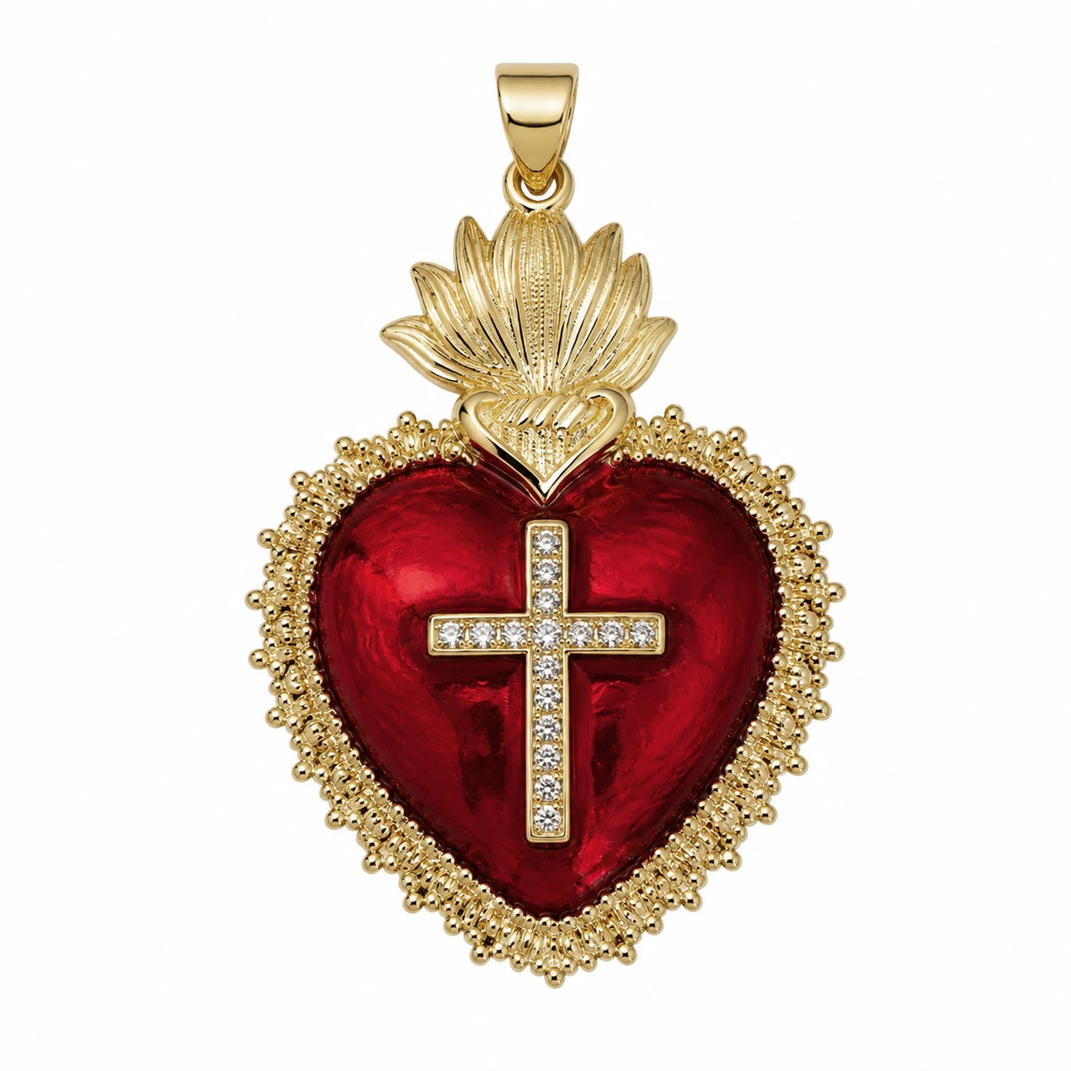 Sacred Heart & Crown Pendant Collection