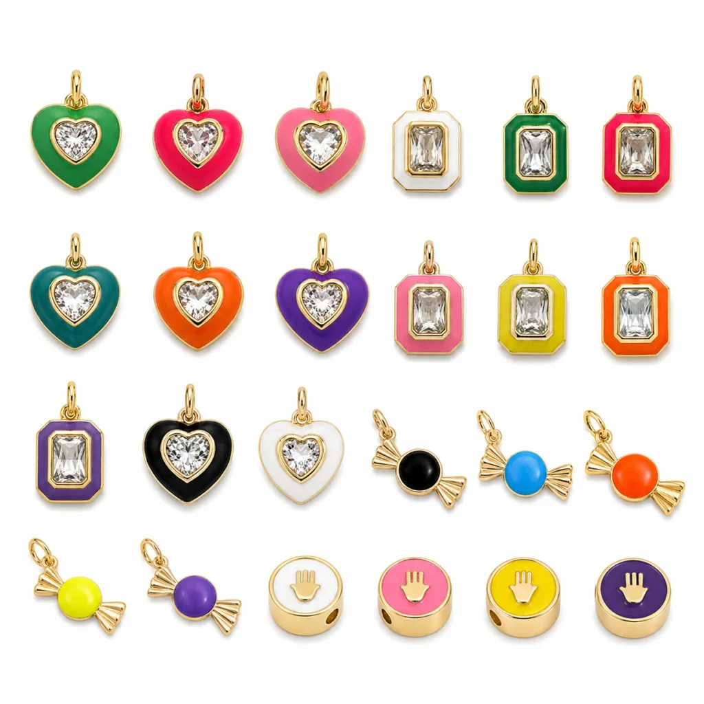 Colorful Heart, Crystal & Candy Pendant Collection