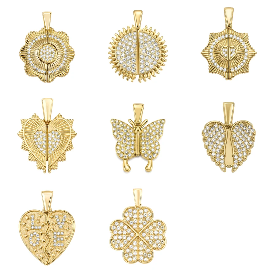 Pavé Symbol Pendant Collection