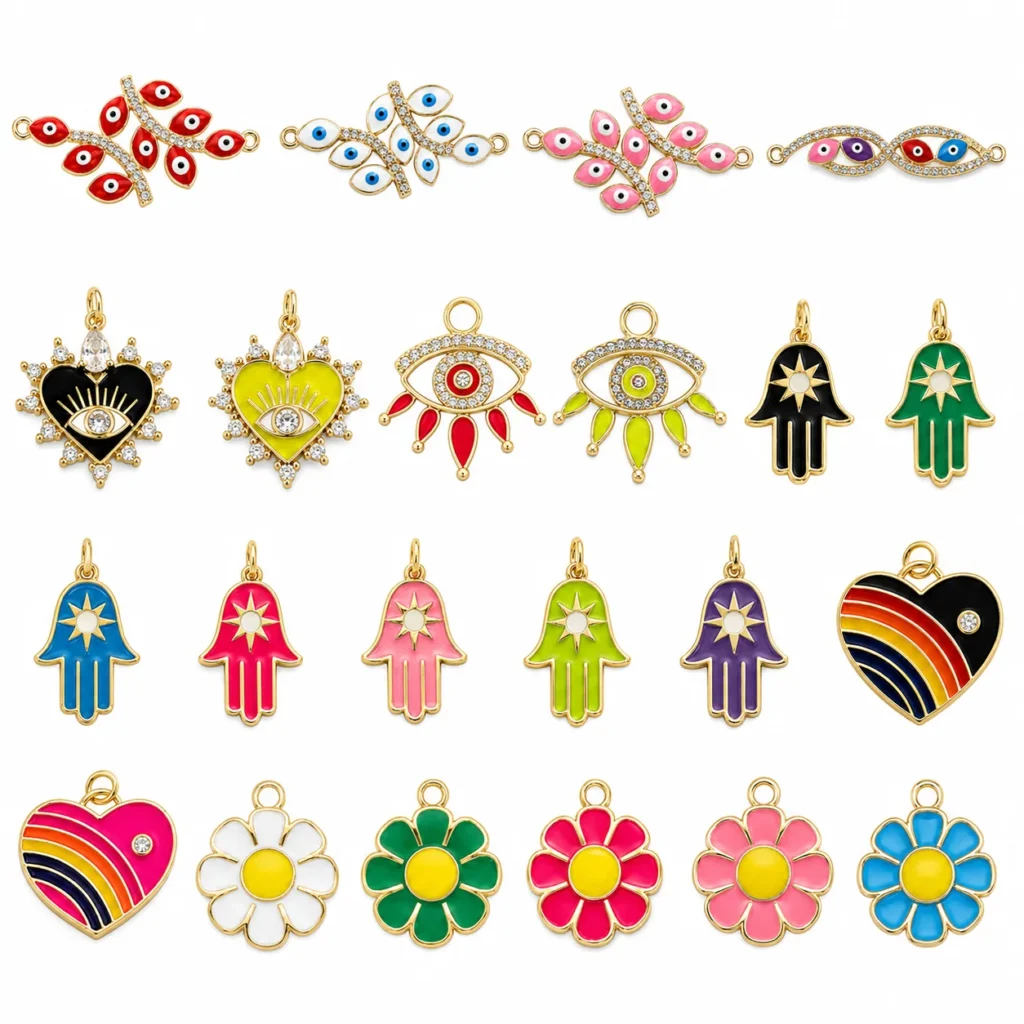 Evil Eye, Hamsa & Floral Pendant Collection