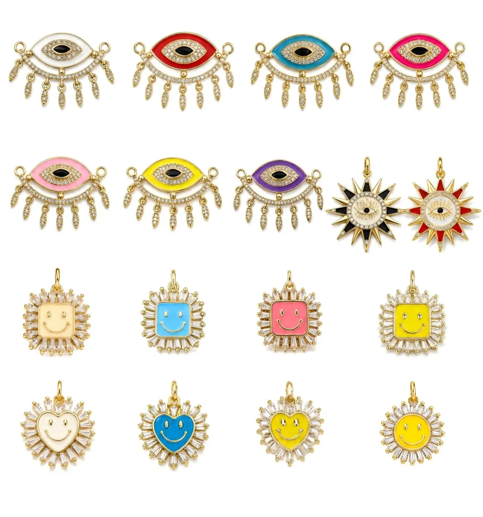 Colorful Eye & Smile Pendant Collection