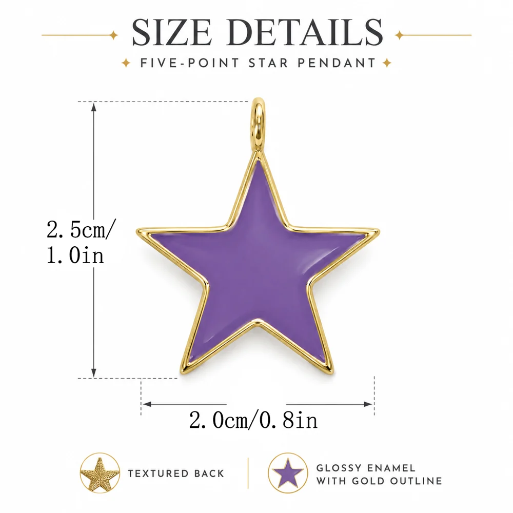Enamel Heart & Star Pendant Collection - Image 29