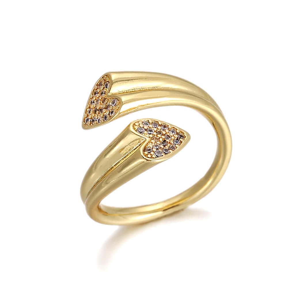 Ribbed Cone & Pavé Sphere Ring