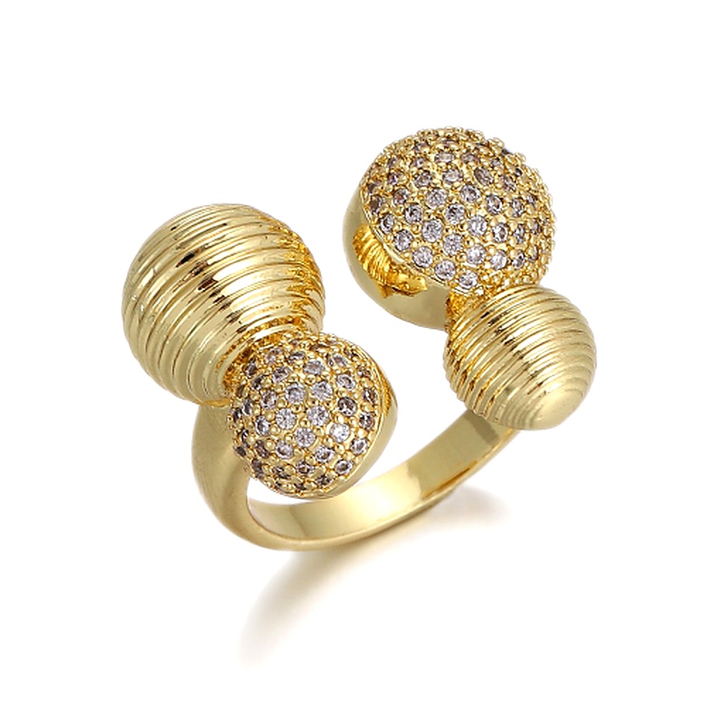 Triple Pavé Sphere Ring