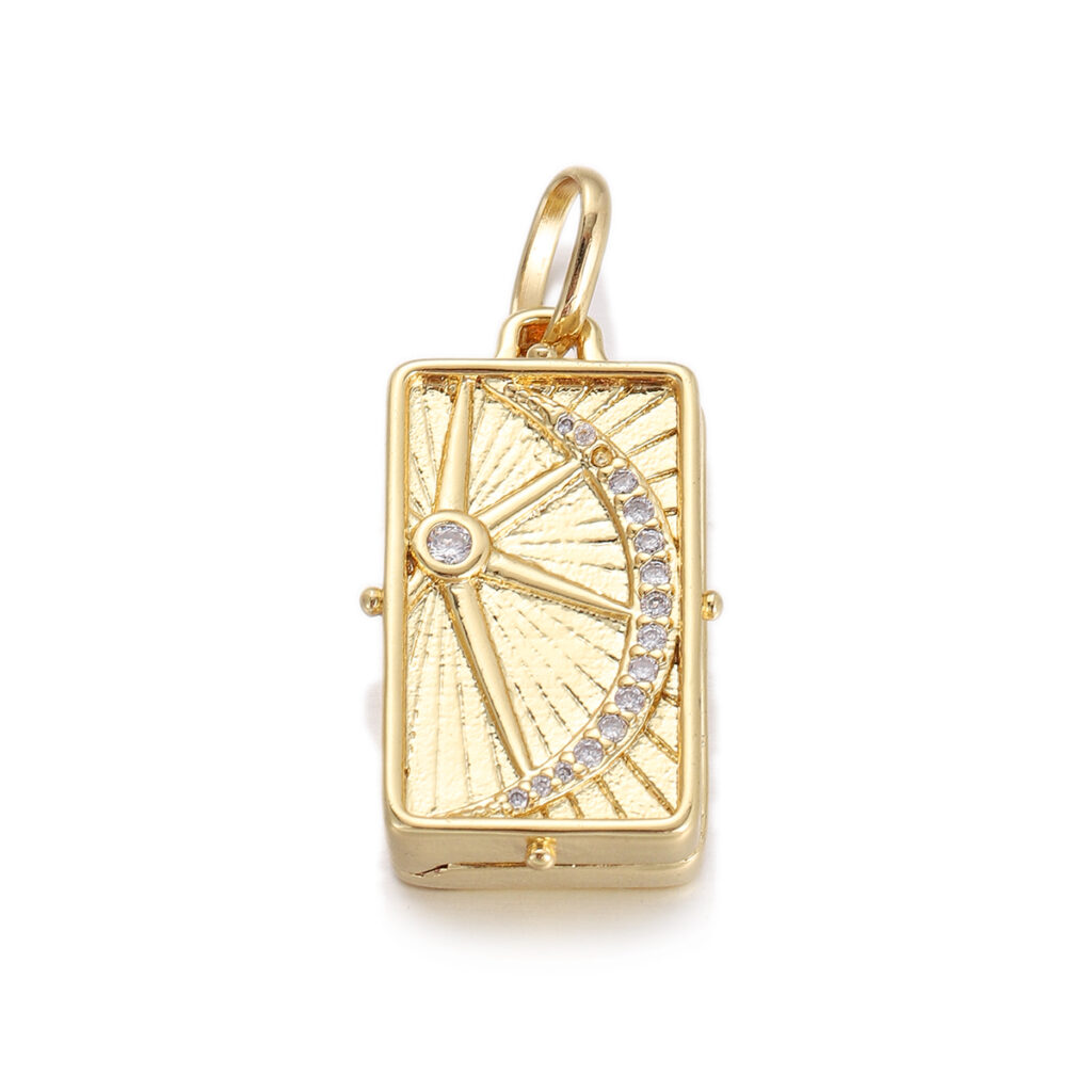 Geometric Sunray Locket Pendant
