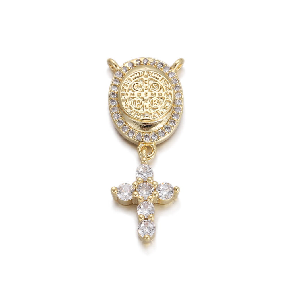 Oval Sacred Medal Cross Pendant