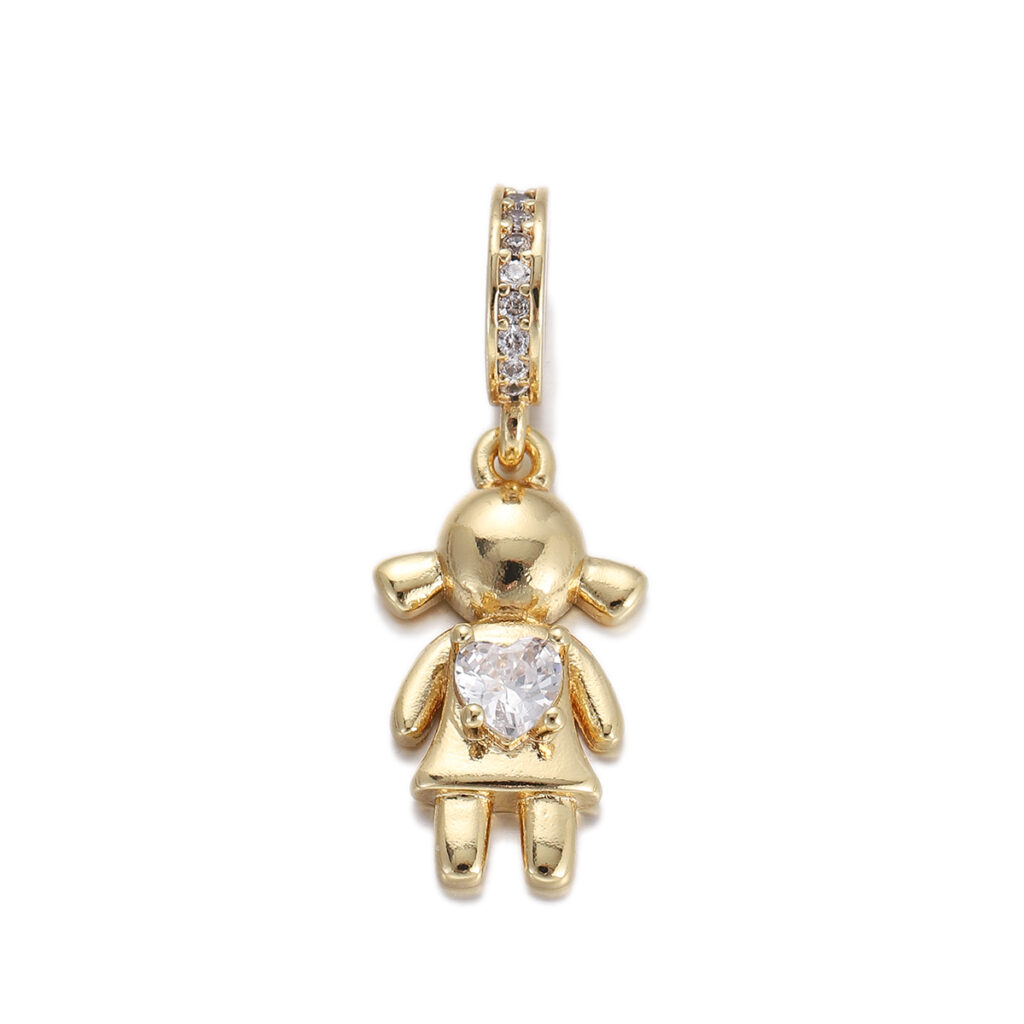 Crystal Girl Figure Pendant
