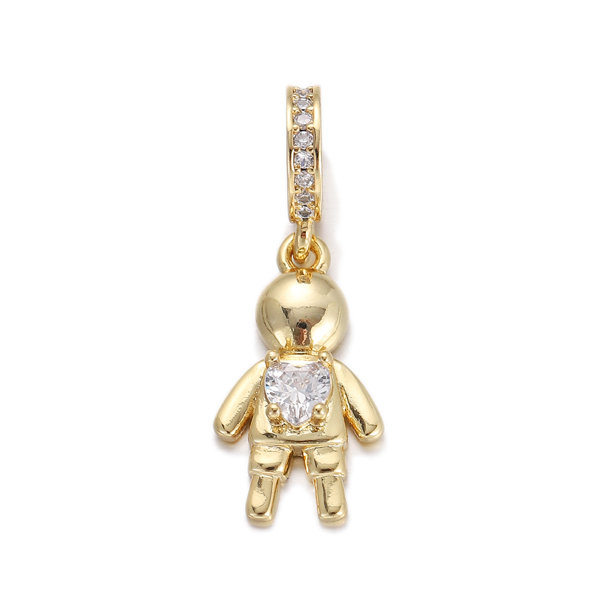 Crystal Boy Figure Pendant