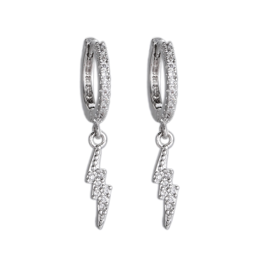 Lightning Drop Huggie Earrings