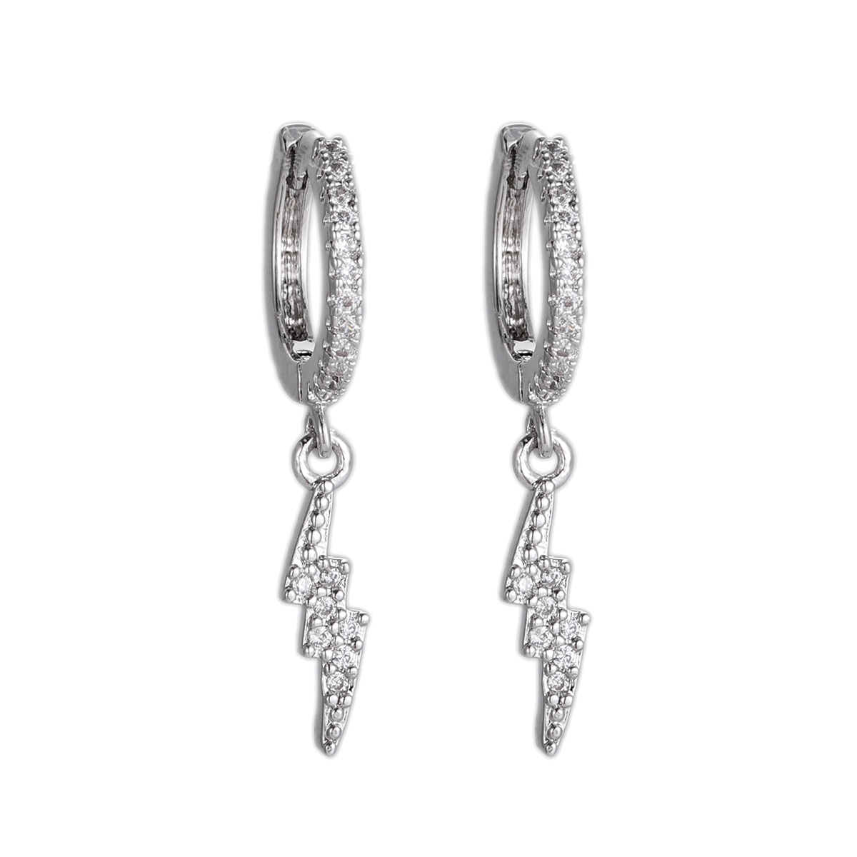 Lightning Drop Huggie Earrings