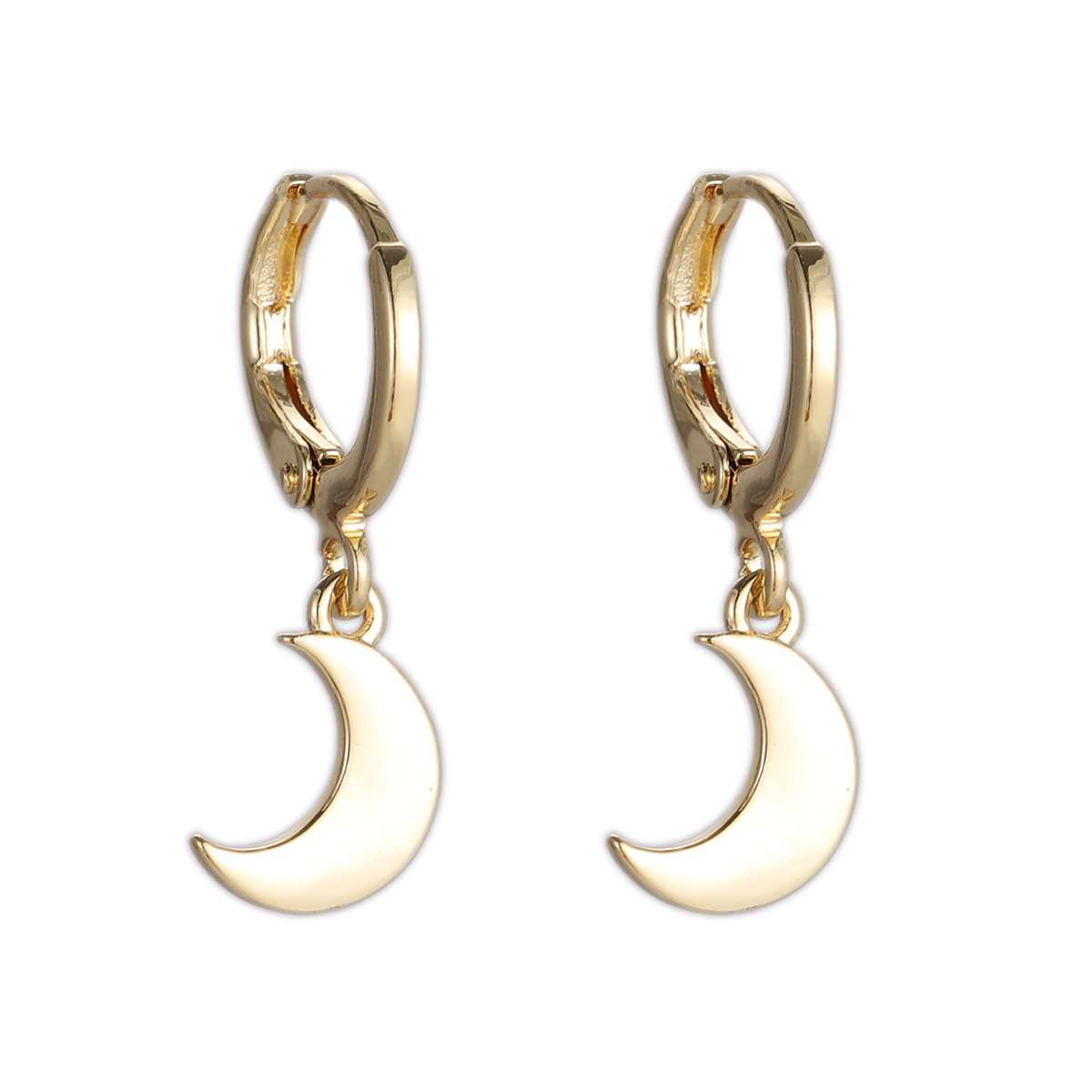 Crescent Moon Huggie Earrings