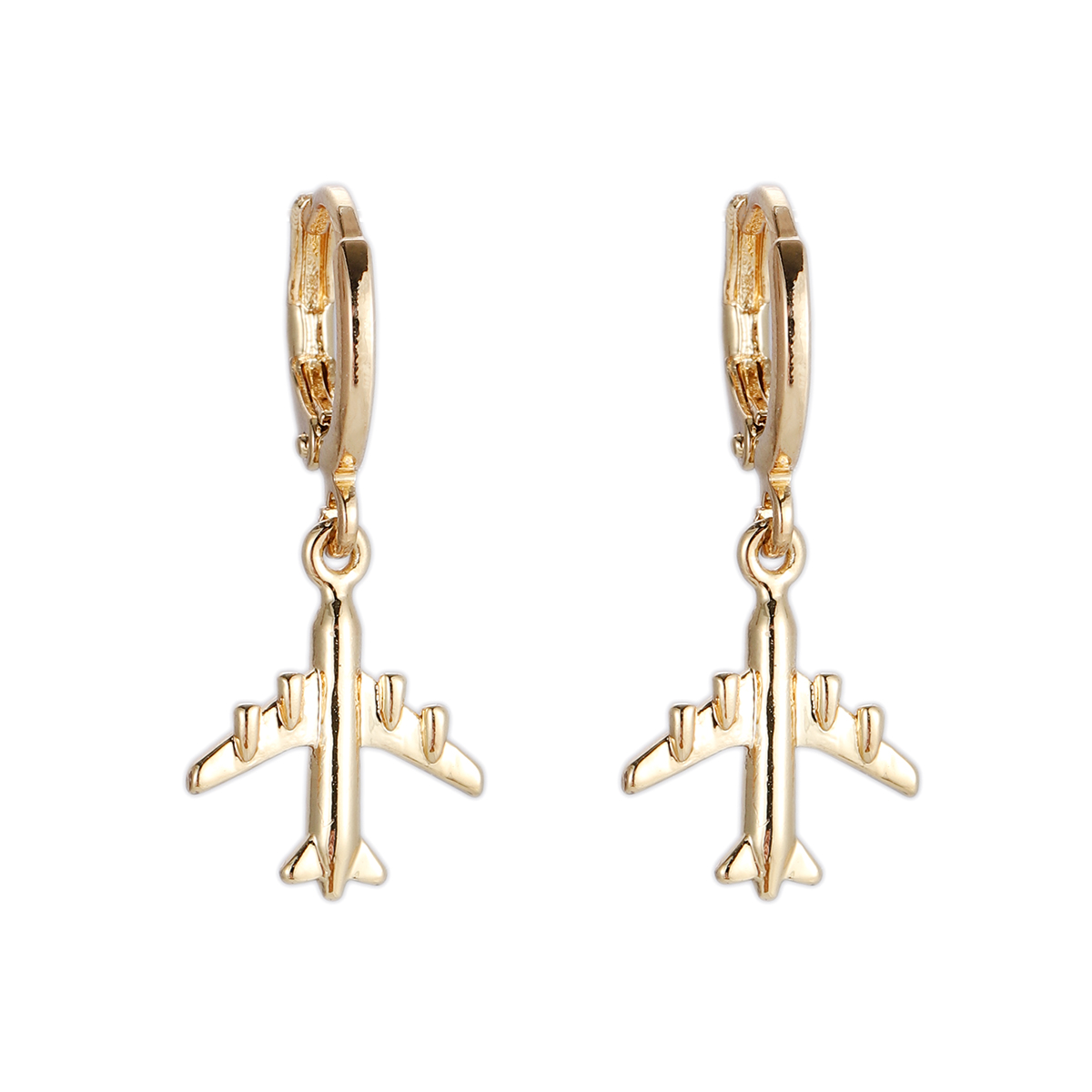 Airplane Huggie Earrings