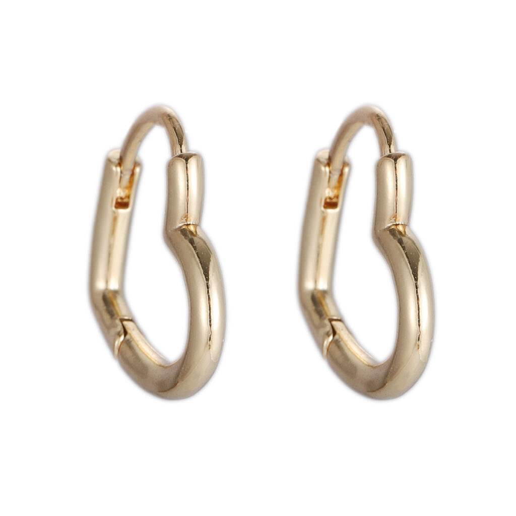 Geometric Oval Huggie Hoops