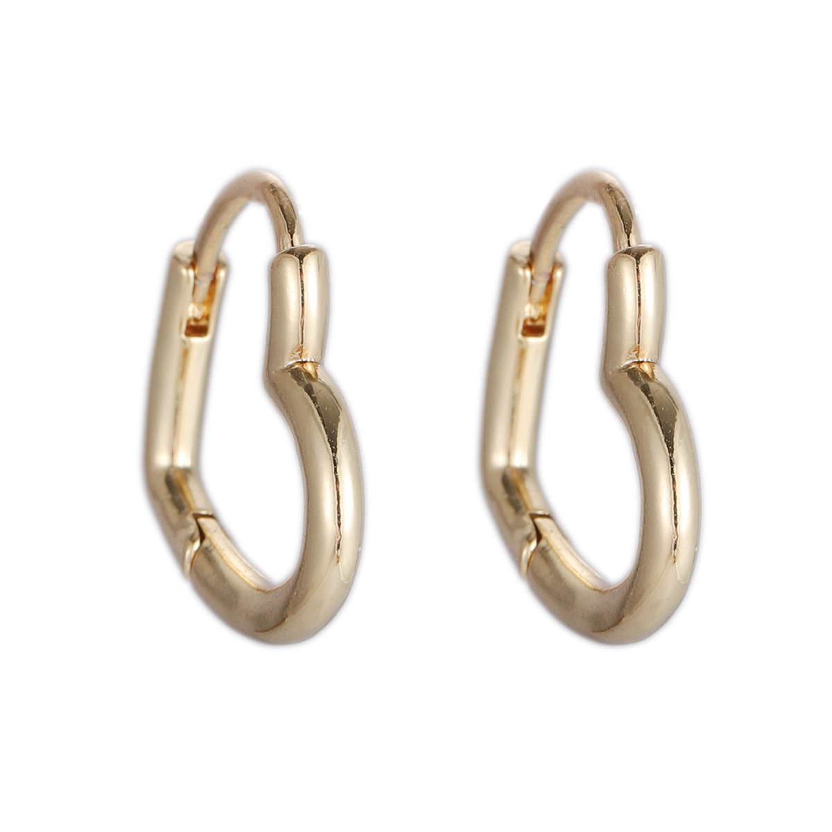 Geometric Oval Huggie Hoops