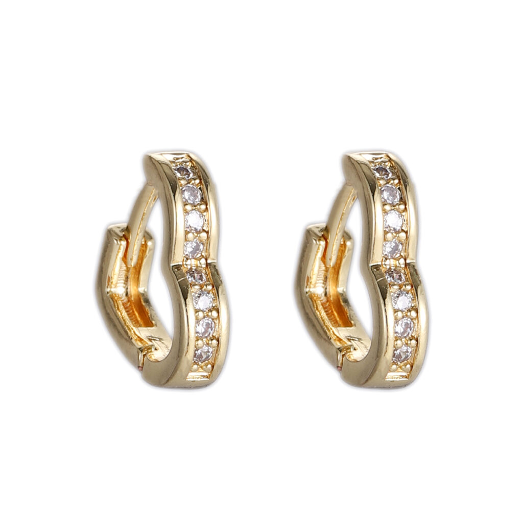 Crystal Channel Huggie Hoops
