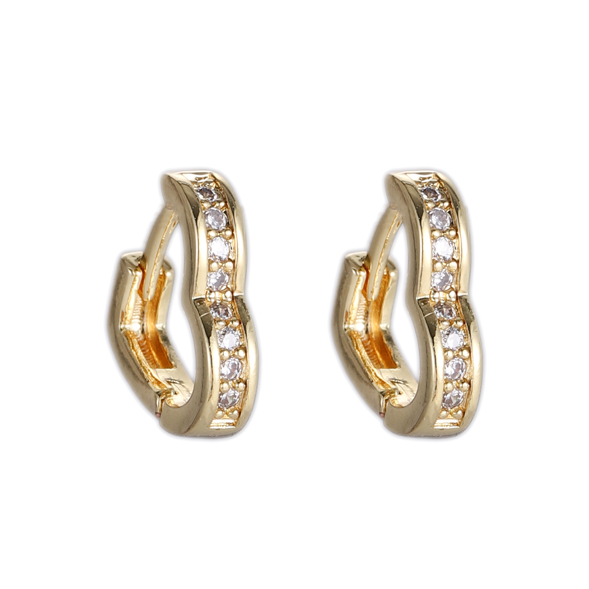 Crystal Channel Huggie Hoops