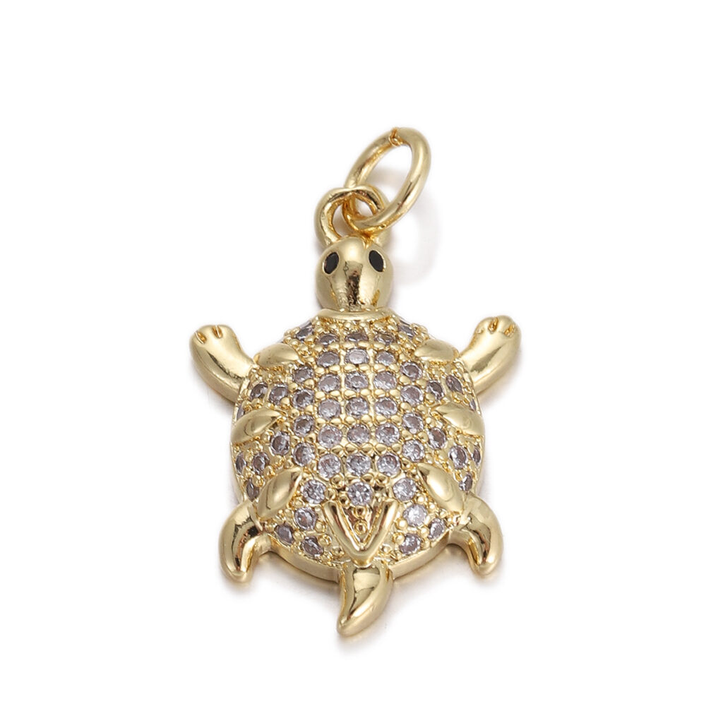 Crystal Turtle Pendant